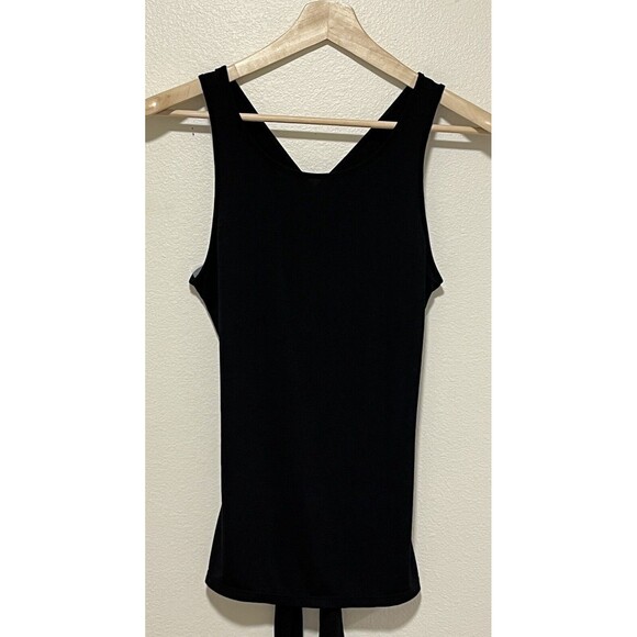 Buff Bunny Tank Size Small Black Cross Tie Back Active Athleisure - Picture 1 of 6